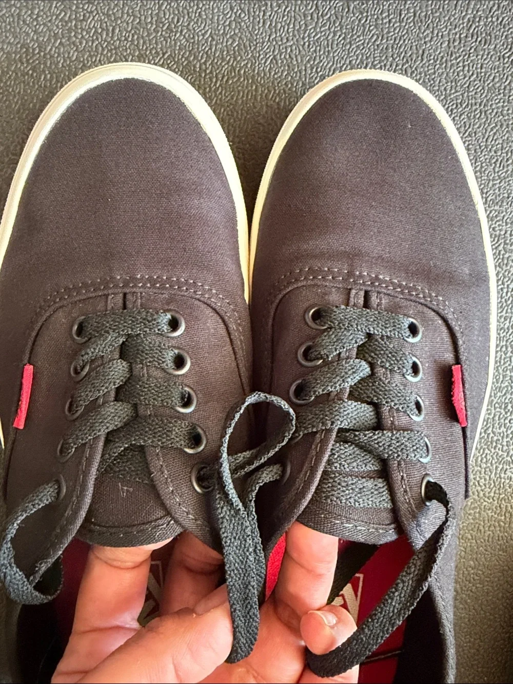 Vans-HEARTBREAKER 🖤❤️‍🩹-Black Canvas Low-Top Sneakers with Red Insoles